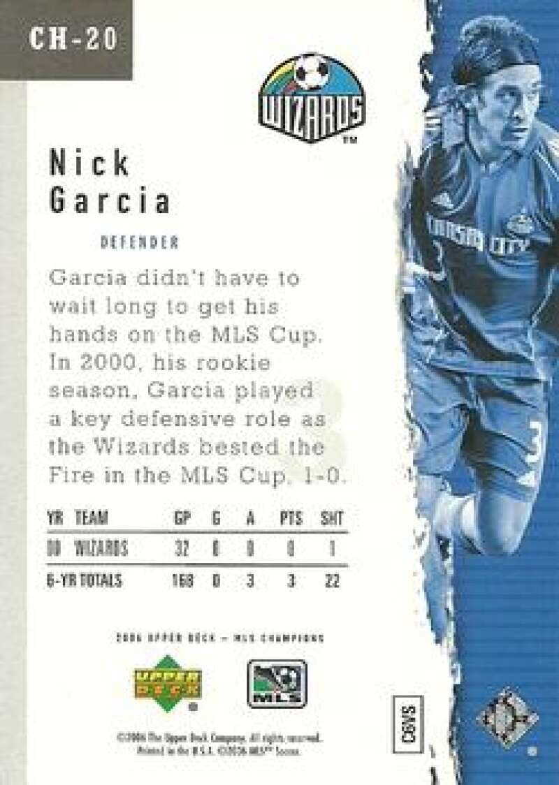Amazon.com: 2006 Upper Deck MLS Champions #CH-20 Nick Garcia